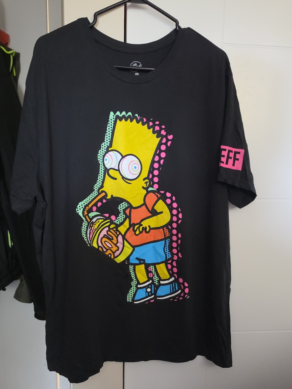 Men's Black Bart Simpson Graphic Short Sleeve Tee